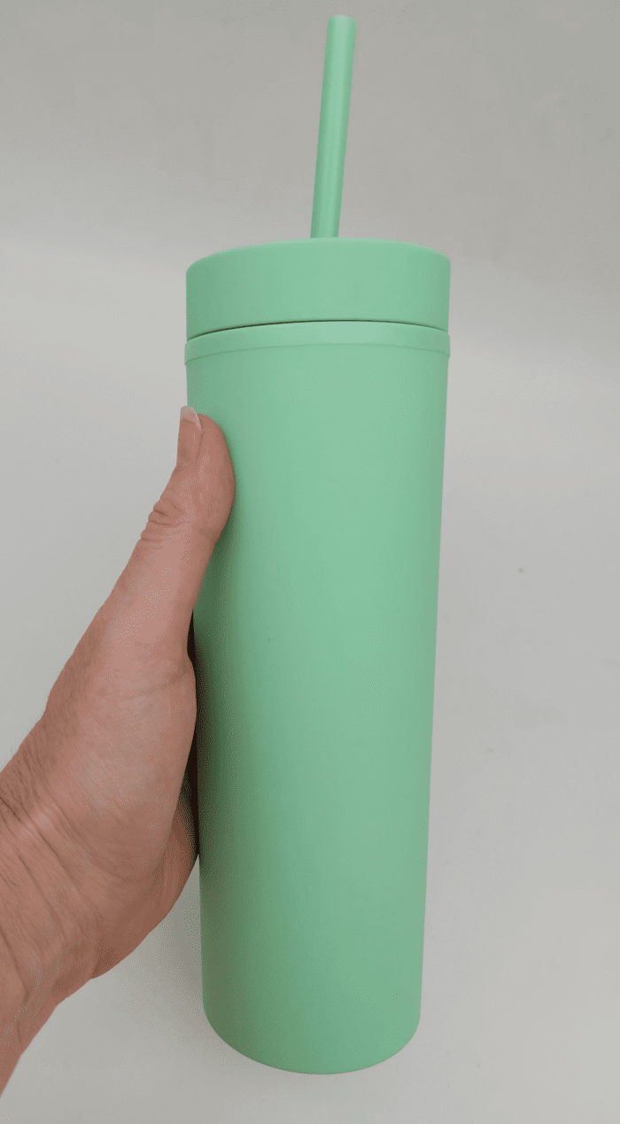 Acylic Tumblers : 16oz Matte Pastel Acrylic Skinny Tumblers (34 Colours)