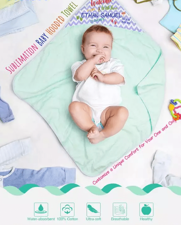 Sublimation Blanks : Baby Bath Towels