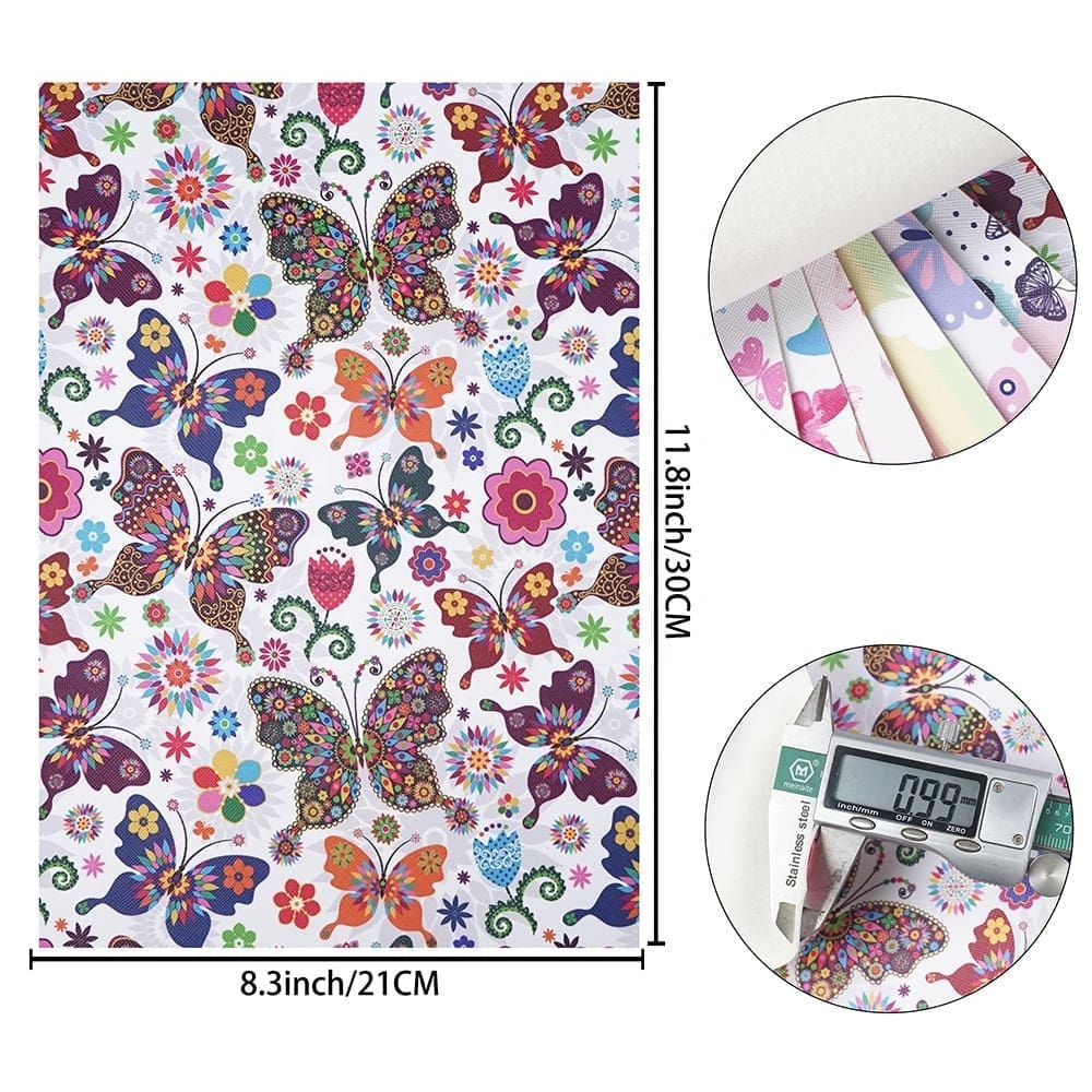 Faux Leather : 8 Piece Butterfly Frenzy (FL28)