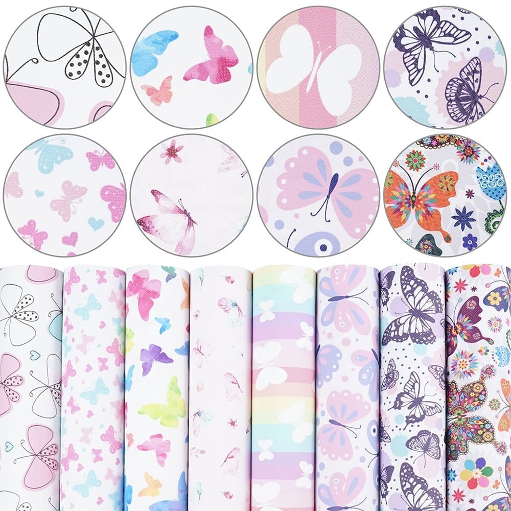 Faux Leather : 8 Piece Butterfly Frenzy (FL28)