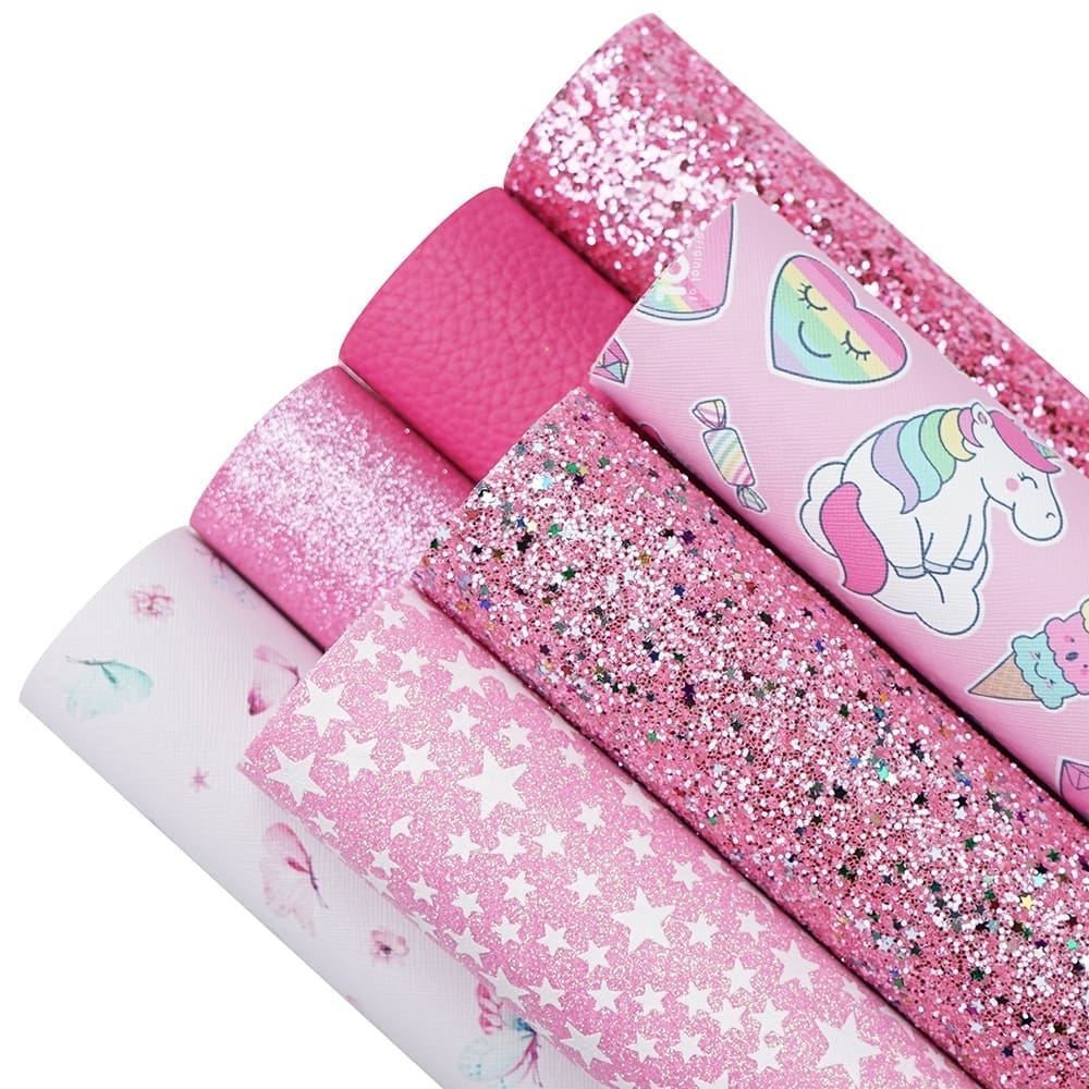 Faux Leather : 7 Piece Unicorn Pretty in Pink (FL20)