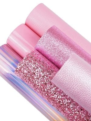 Faux Leather : 6 Piece Pink Mix Series (FL7)