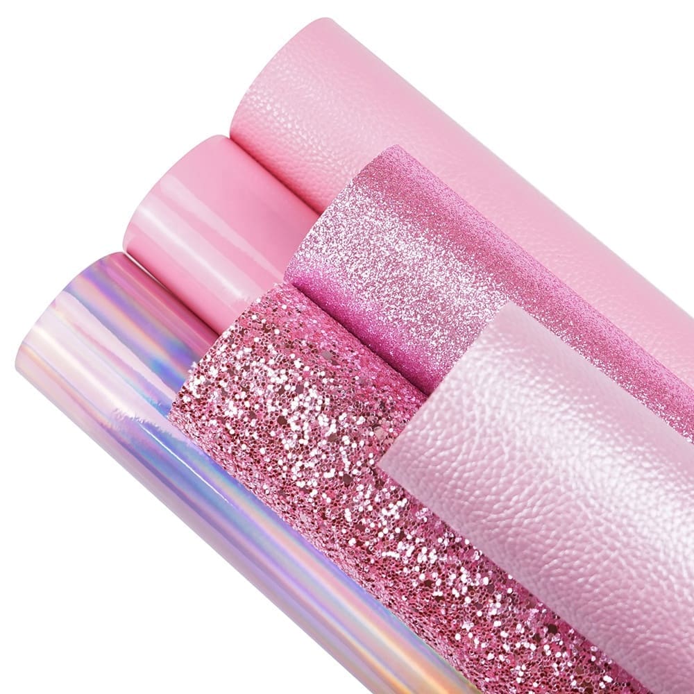 Faux Leather : 6 Piece Pink Mix Series (FL7)