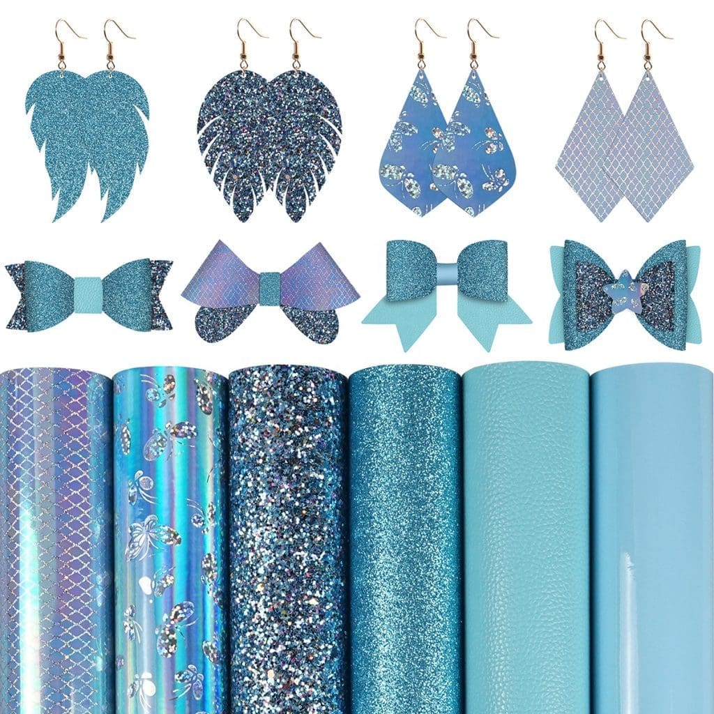 Faux Leather : 6 Piece Sky Blue Surprise Series (FL21)
