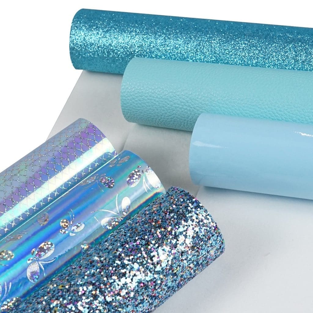 Faux Leather : 6 Piece Sky Blue Surprise Series (FL21)