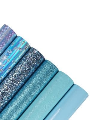 Faux Leather : 6 Piece Sky Blue Surprise Series (FL21)