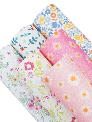 6pc Daisy Power Series Faux Leather : 6 Piece Mixed Floral Series (FL13)