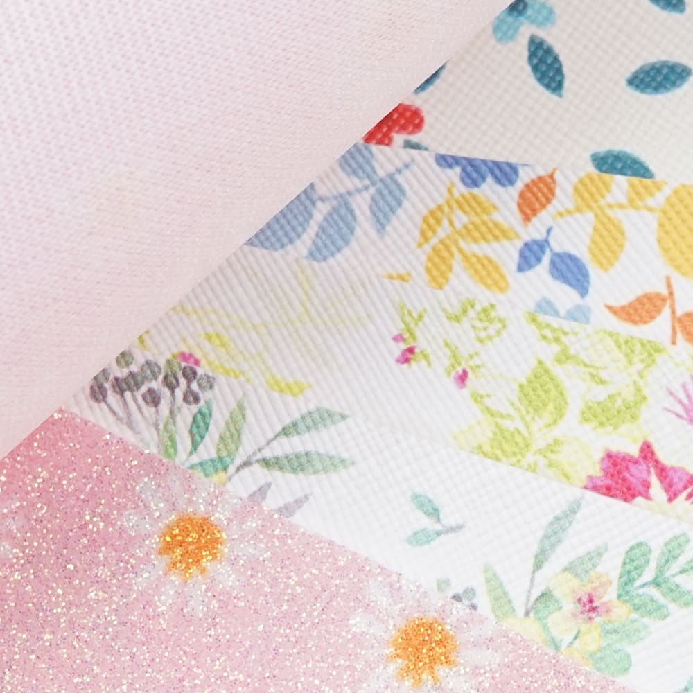 Faux Leather : 6 Piece Mixed Floral Series (FL13)