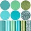 Faux Leather : 6 Piece Green Fantasy Series (FL8)
