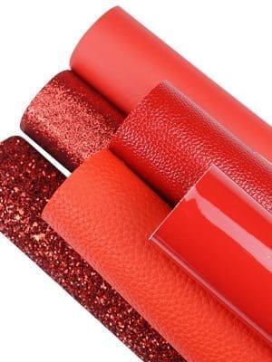 6pc Red Series Faux Leather : 6 Piece Red Series (FL18)