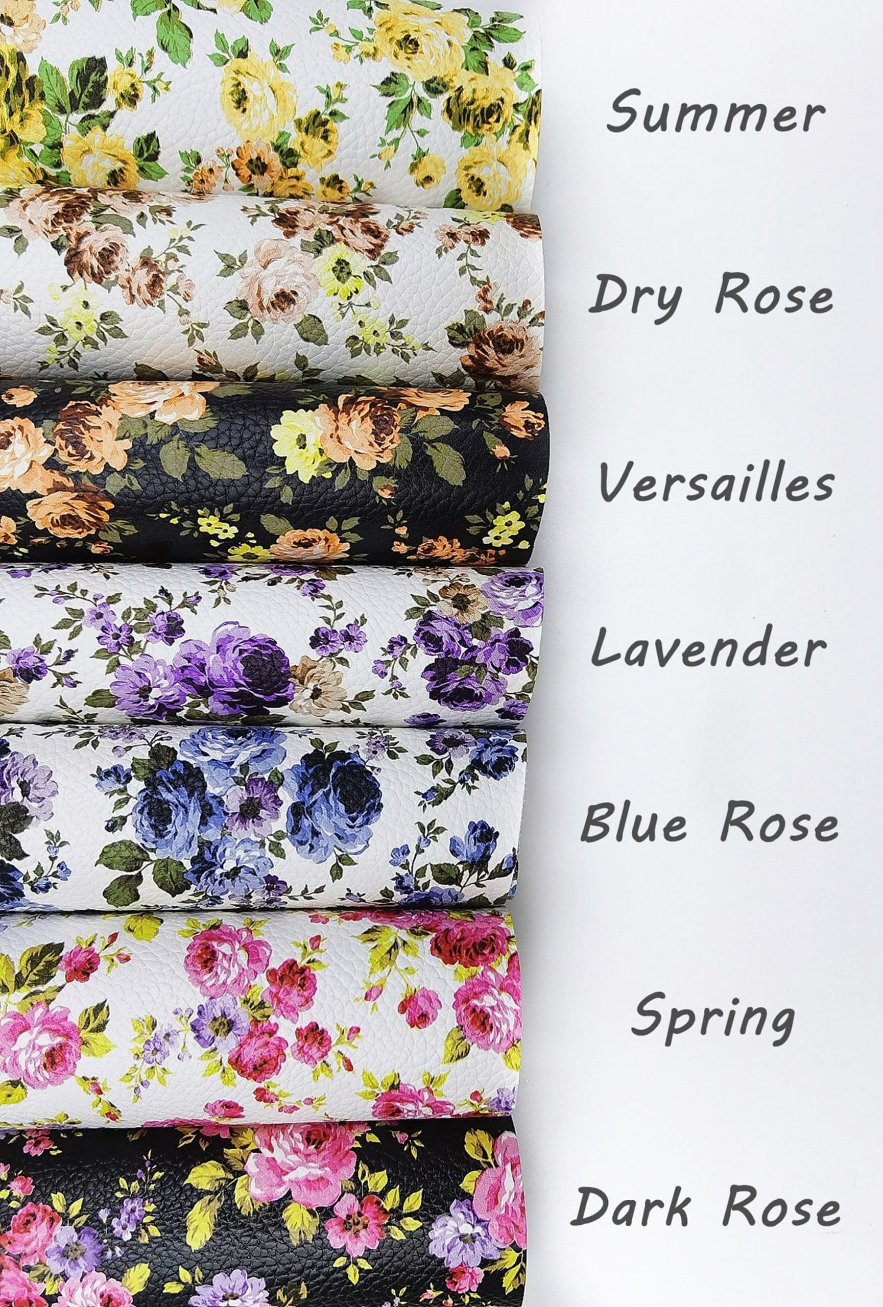 Faux Leather : 7 Piece Oh So Pretty Roses Series (FL27)