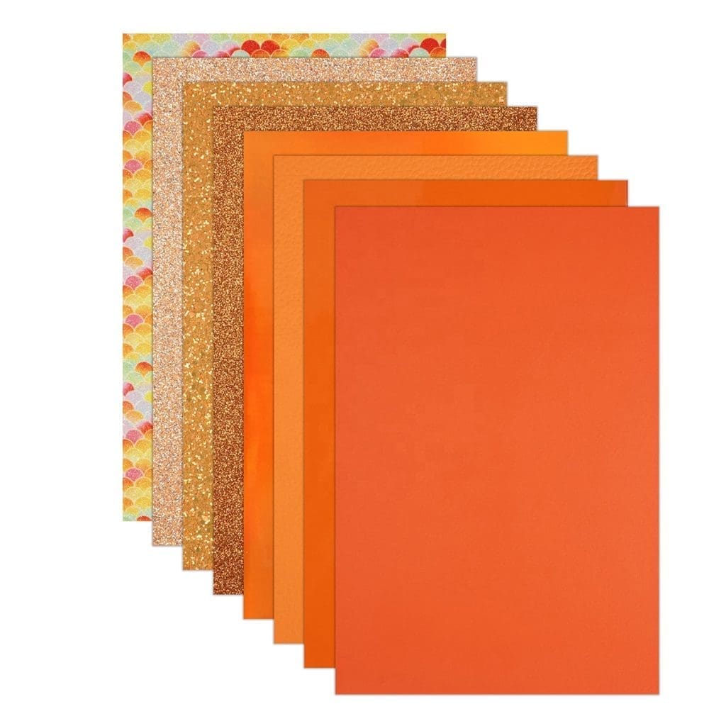 Faux Leather : 8 Piece Orange Deluxe Series (FL17)
