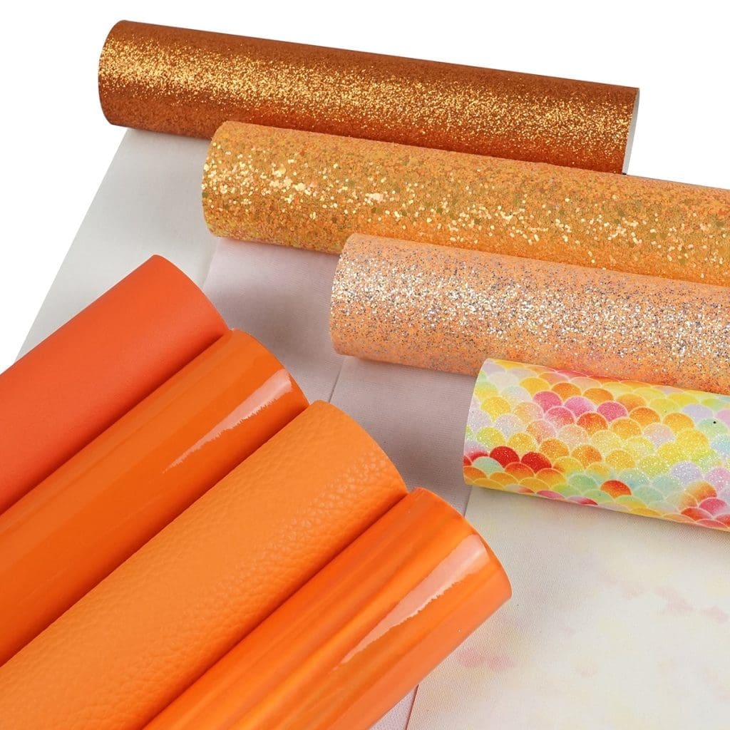 Faux Leather : 8 Piece Orange Deluxe Series (FL17)