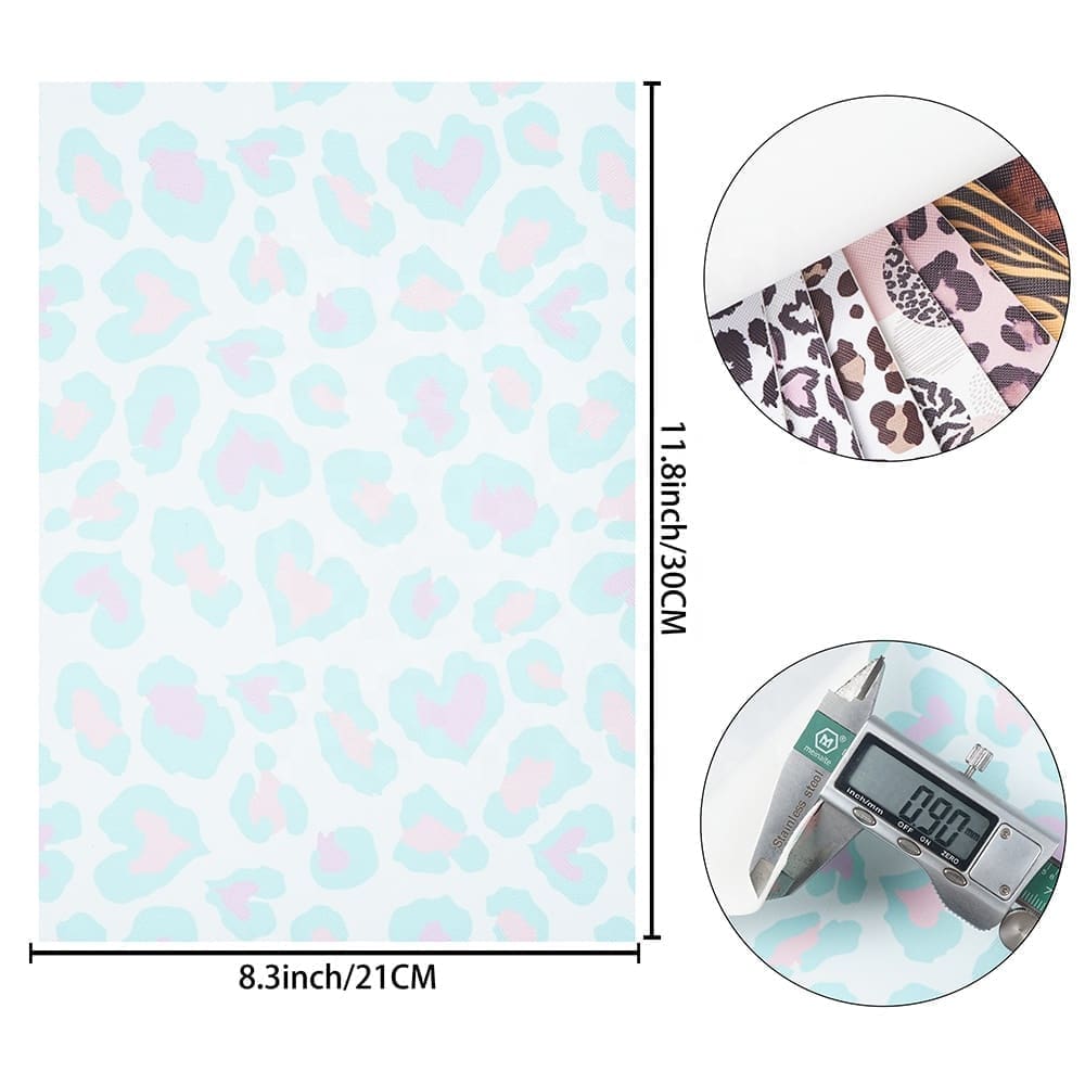 Faux Leather : 8 Piece Leopard Print Bonanza (FL3)