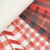 Faux Leather : 9 Piece Red Tartan Patterned Deluxe (FL25)