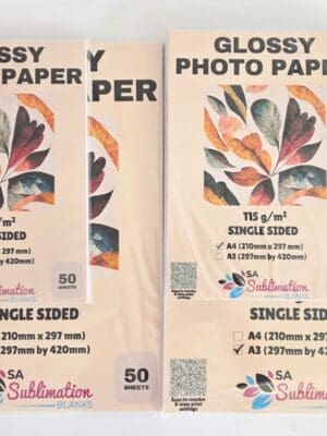 PP_Allb Arts & Crafts : Glossy Photo Paper, 115, 180 & 200gsm (A4 & A3)