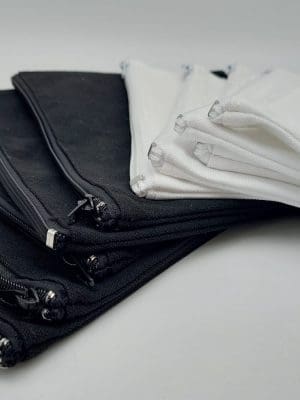BlackBags Sublimation Blanks : White & Black Makeup/Pencil Bags