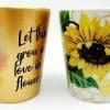 Sublimation Blanks : 12oz Flower Pots (Gold & White)