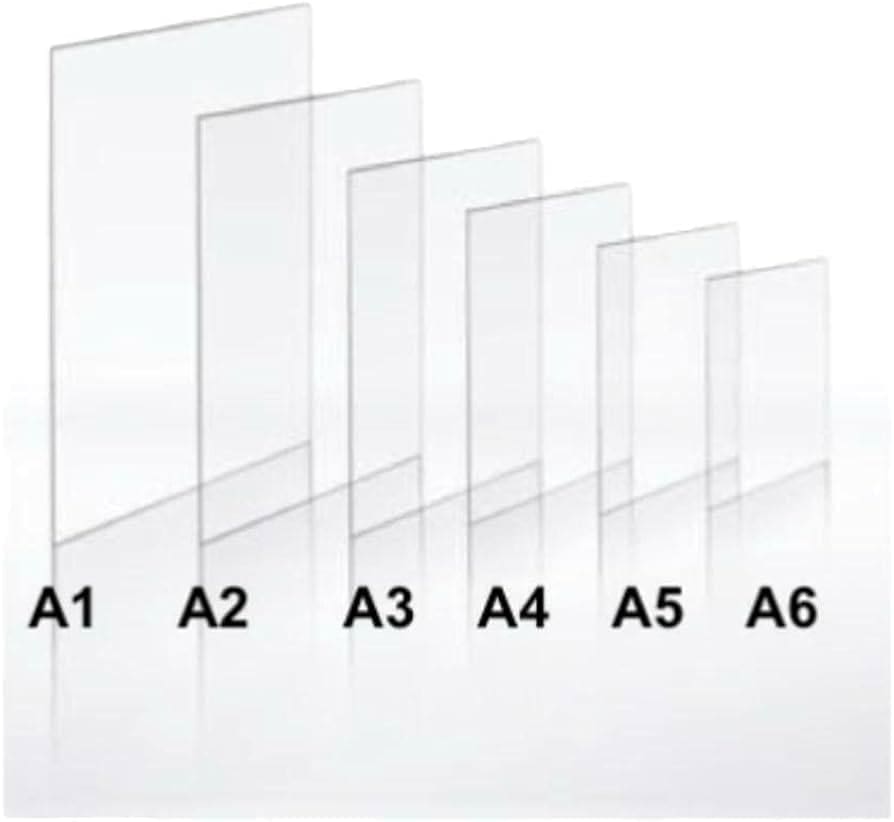 Laser Acrylic Blanks : CLEAR A6, A5, A4, A3, A2, A1 Sheets (1.5mm, 2mm, 3mm & 5mm)