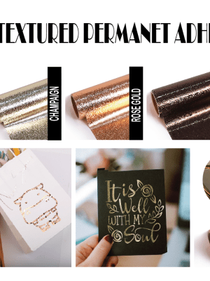 Adhesive Vinyl : 12 by 12 inch Permanent Textured