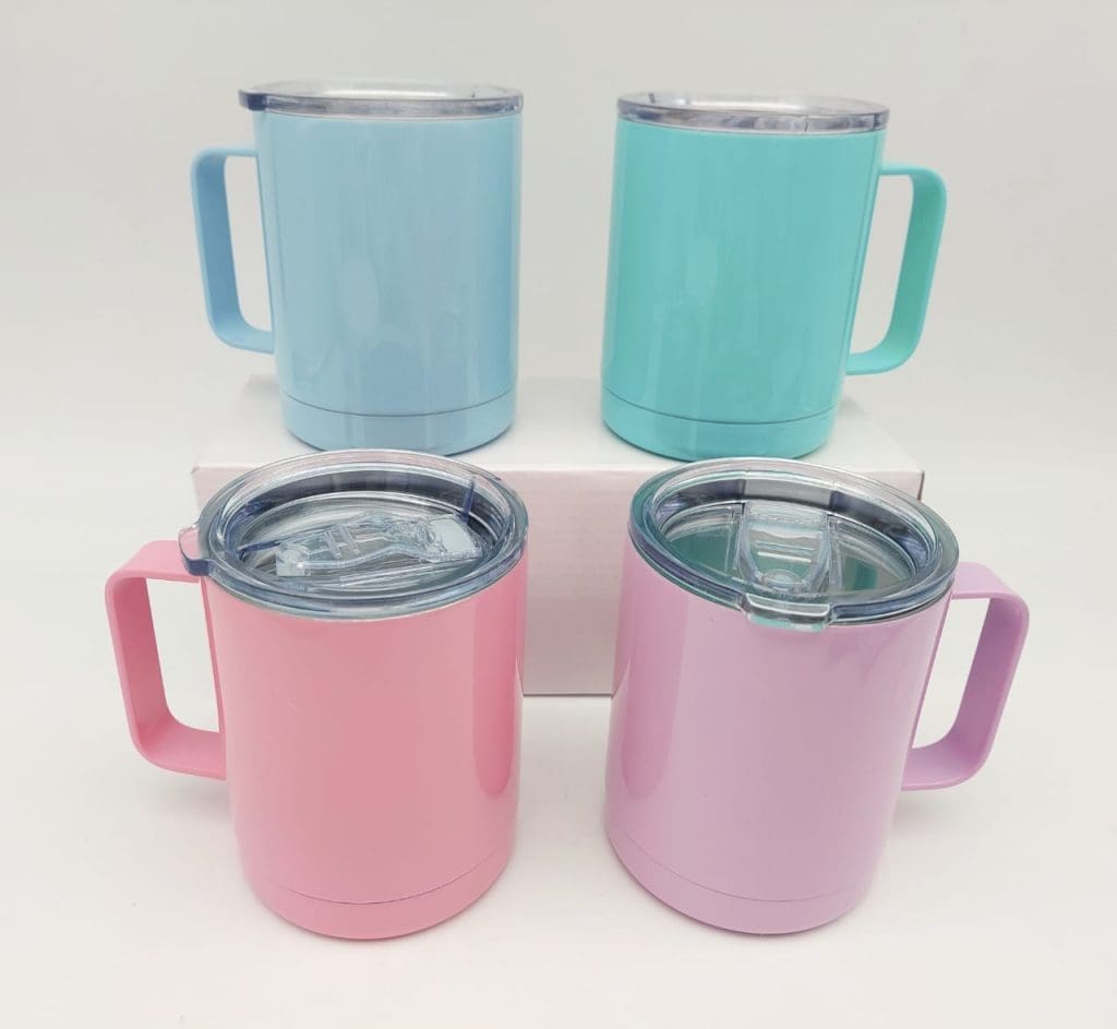 Sublimation Blanks : 12oz Steal Candy Coffee/Tea Mugs