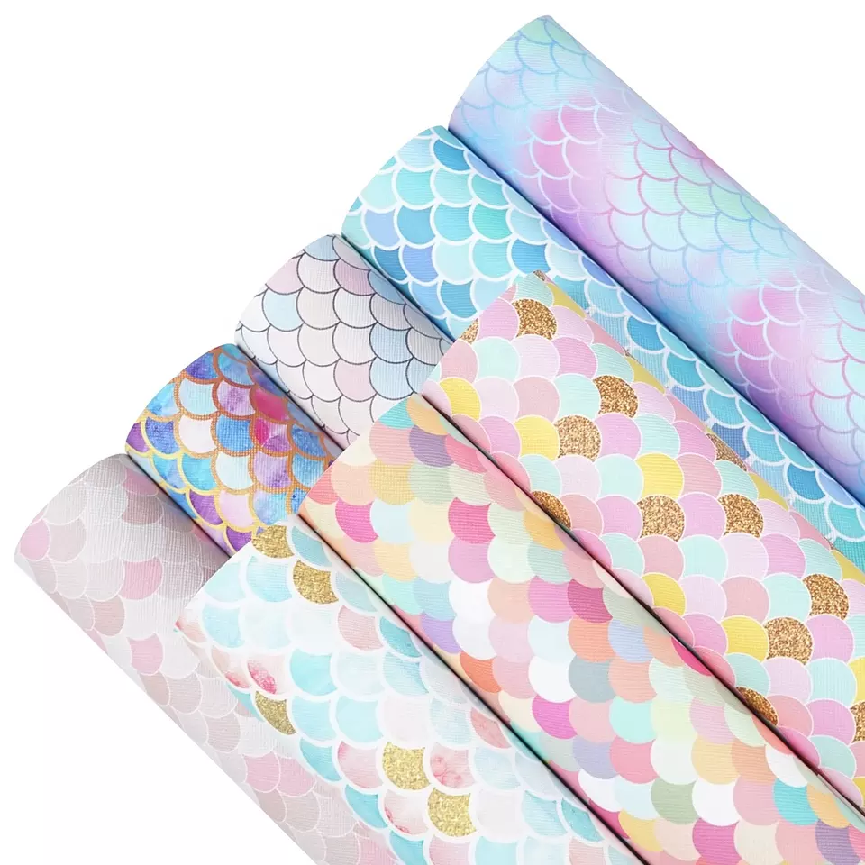 Faux Leather : 8 Piece Mermaid Scale Series (FL1)