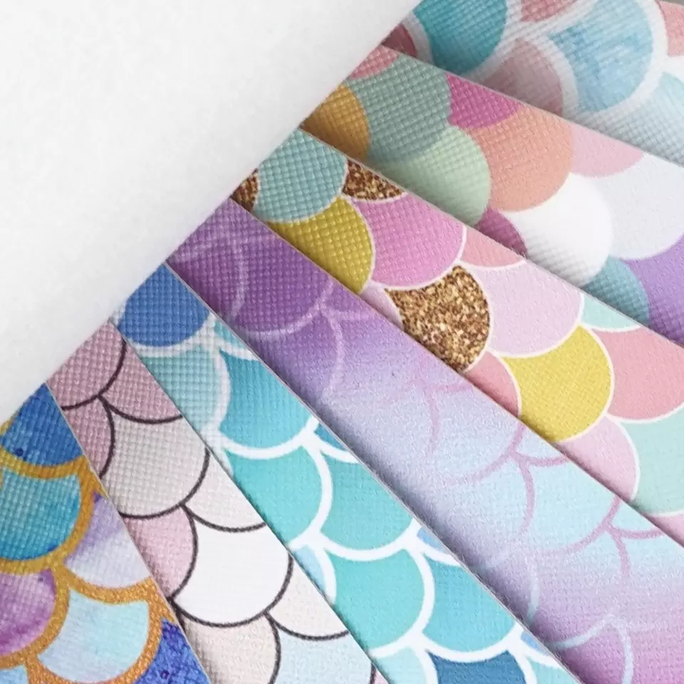 Faux Leather : 8 Piece Mermaid Scale Series (FL1)
