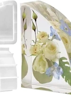 Bookendmould Epoxy & Resin : Curved Silicone Bookend Mould