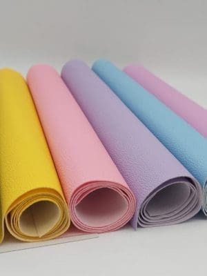 Litchi Faux Leather : Litchi Pastel Rolls (30 b 60cm)