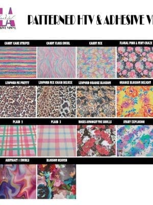 PATTERENED HTV ADHESIVE VINYL RANGE2 Patterned Voila HTV & Adhesive Vinyl