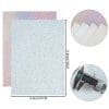 Faux Leather : 7 Piece White Holographic Mermaid & Butterfly Mix (FL39)