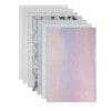 Faux Leather : 7 Piece White Holographic Mermaid & Butterfly Mix (FL39)