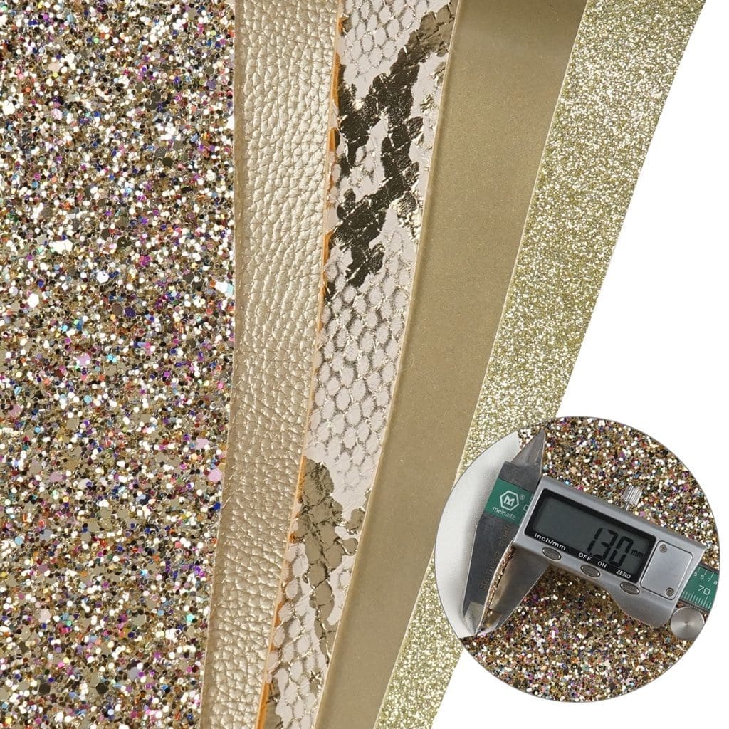 Faux Leather : 6 Piece Gold Snake Skin Deluxe (FL43)