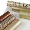 Faux Leather : 6 Piece Gold Snake Skin Deluxe (FL43)