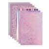 Faux Leather : 7 Piece Pink Holographic Glitter Flamingo & Butterfly Mix (FL44)