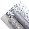 Faux Leather : 6 Piece Silver & Grey Tones (FL47)