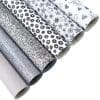 Faux Leather : 6 Piece Silver & Grey Tones (FL47)