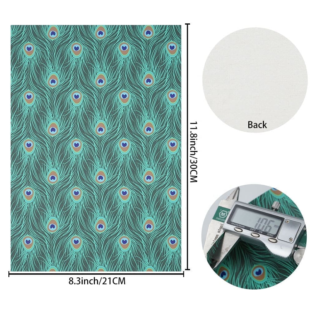 FL51_b Faux Leather : 6 Piece Peacock Deluxe Range (FL51)