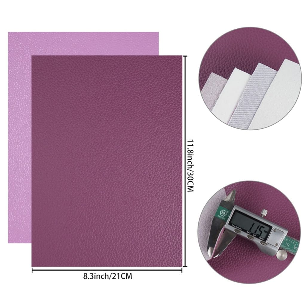 Faux Leather : 7 Piece Purple Holographic Butterfly & Mermaid Mix (FL52)