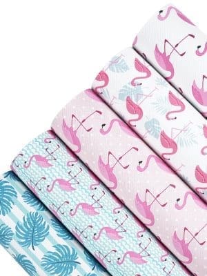 Faux Leather : 5 Piece Flamingo Craze (FL53)