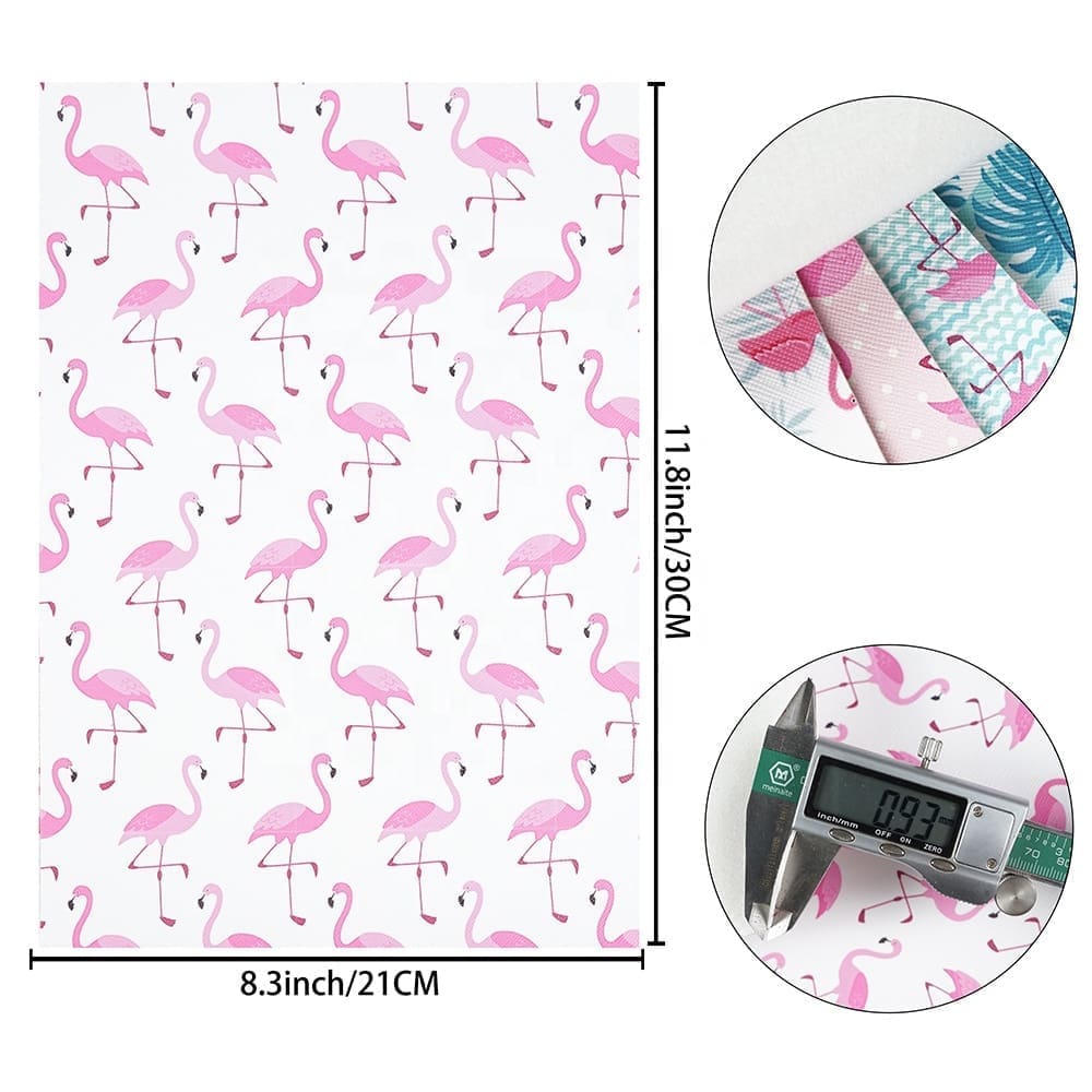 Faux Leather : 5 Piece Flamingo Craze (FL53)