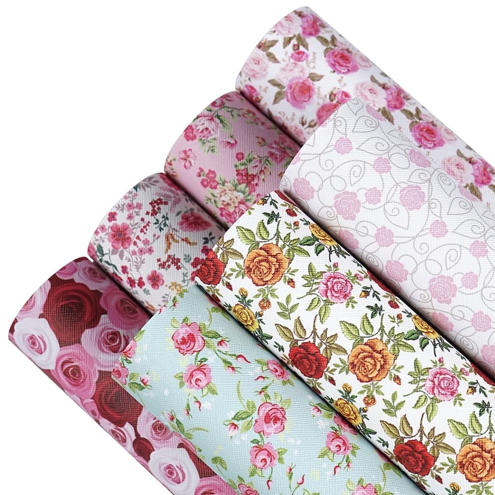 Faux Leather : 8 Piece Pretty Floral Range (FL54)