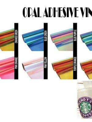OpalAdhesive Adhesive Vinyl : 12 by 12 inch Permanent Opal