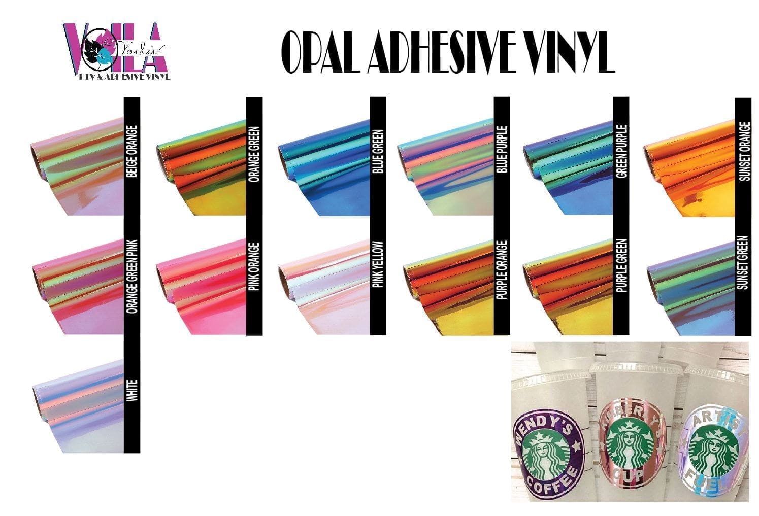 Adhesive Vinyl : 12 by 12 inch Permanent Opal