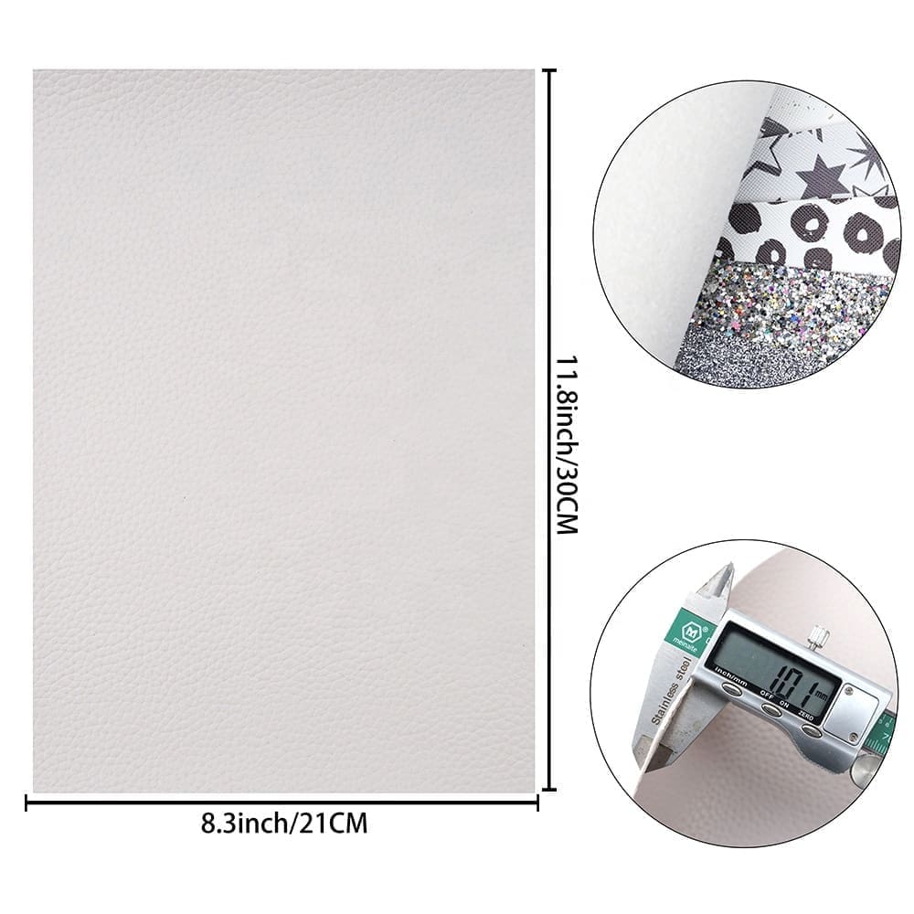 Faux Leather : 6 Piece Silver & Grey Tones (FL47)