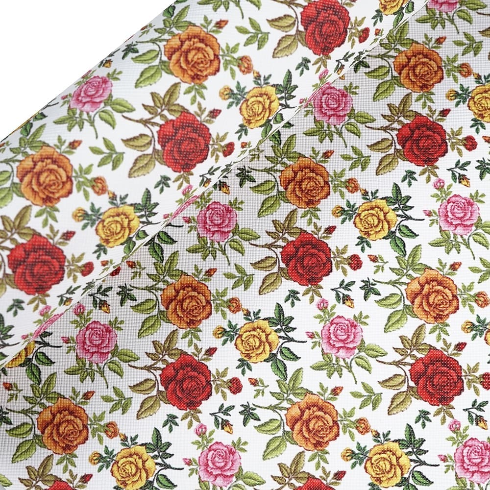 Faux Leather : 8 Piece Pretty Floral Range (FL54)