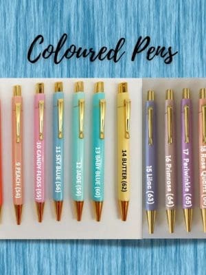 Binder Accessories : Hexagonal Coloured Pens END OF RANGE