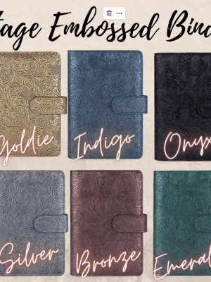 Binders : Vintage Embossed Binders