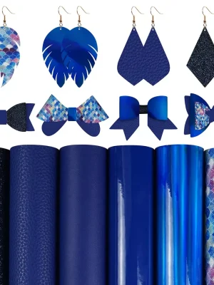 Faux Leather : 6 Piece Blue Mermaid Deluxe Mix (FL58)