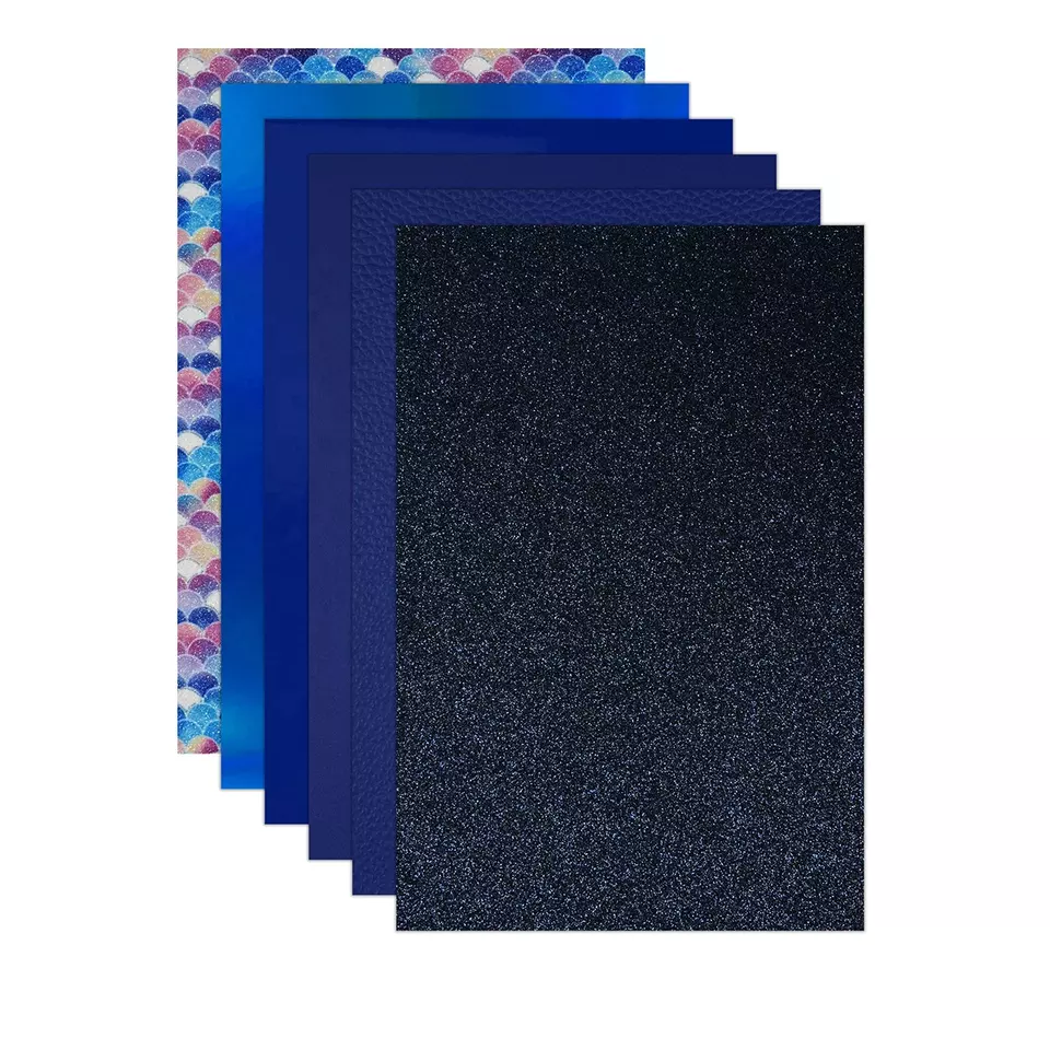 Faux Leather : 6 Piece Blue Mermaid Deluxe Mix (FL58)